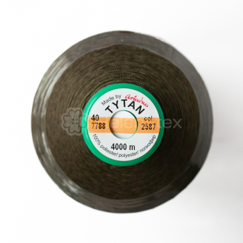 Вощена нитка TYTAN 40, 4000 м (col. 2587, хакі). Фото 2