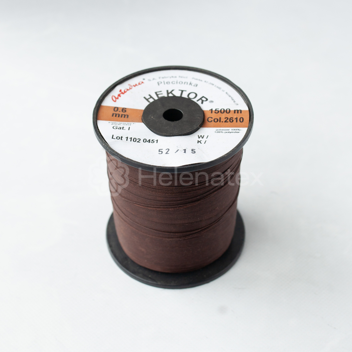 Плетена вощена нитка HEKTOR 0,6 мм / 1500 м (col. 2610)