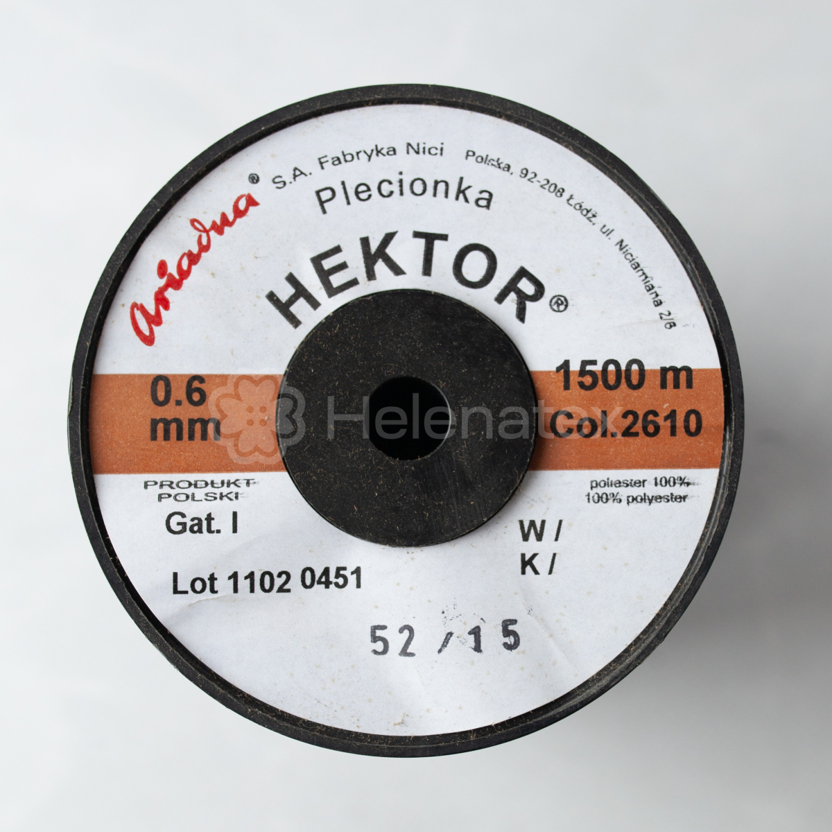 Плетена вощена нитка HEKTOR 0,6 мм / 1500 м (col. 2610). Фото 3