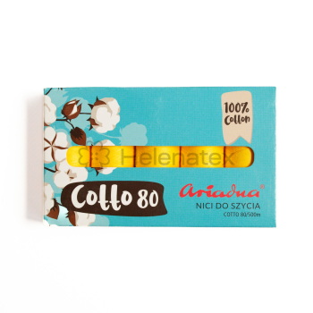 Набір швейних ниток 100% бавовна Cotto 80, 6 шт. по 500 м (col. 1505, жовтий)