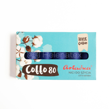 Набір швейних ниток 100% бавовна Cotto 80, 6 шт. по 500 м (col. 1625, синій)