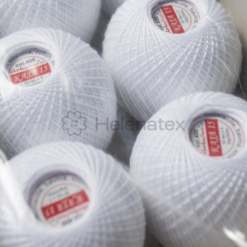 Бавовняні нитки для рукоділля Kaja 15, 30 g (col. 0400) - упаковка, 10 шт.. Фото 2