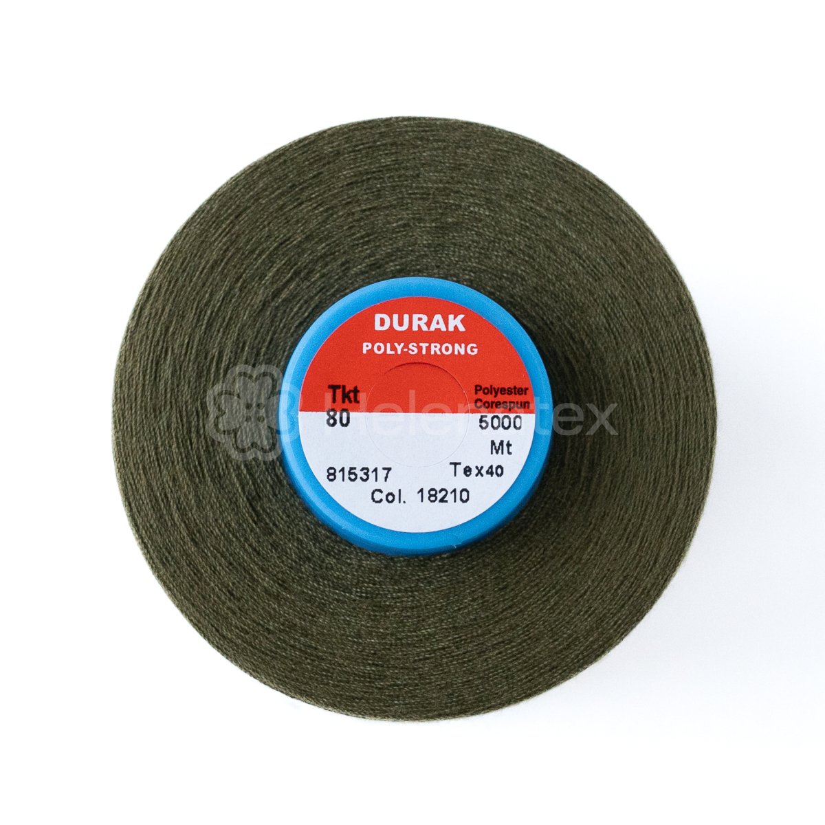 Армована поліестерова нитка Poly-Strong PP 80, 5000 м, хакі (col. 18210). Фото 2